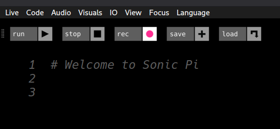 Sonic Pi taal instellingen