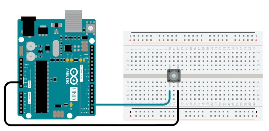 Arduino, breadboard en sensor