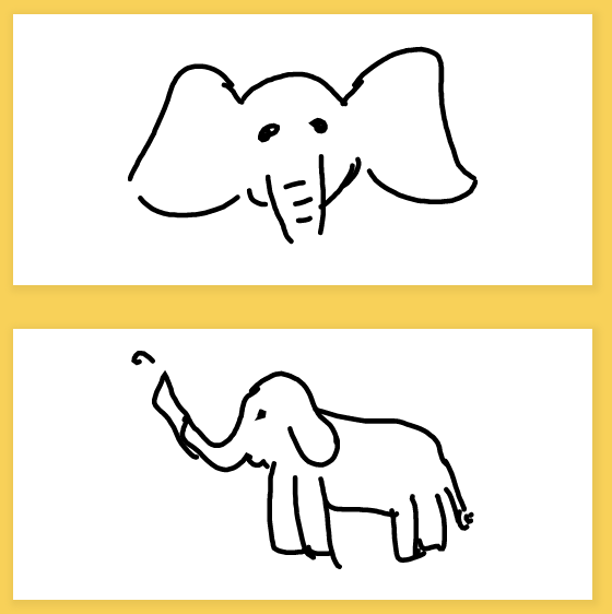 olifanten tekeningetjes