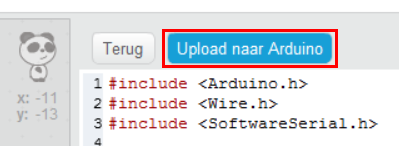 Upload naar Arduino